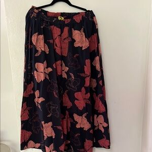 Floral Print Skirt in Navy and Pink, Kealopiko skirt